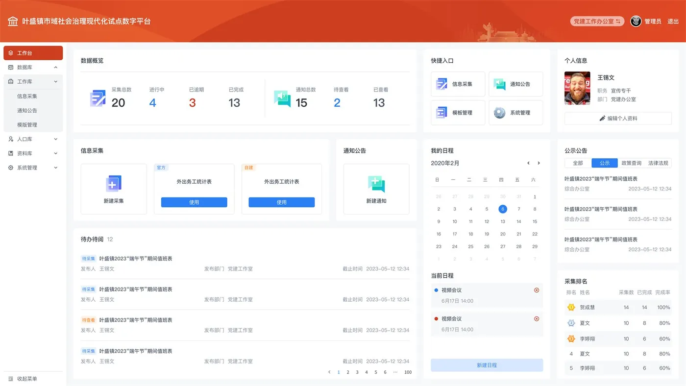 Grassroots government platform workbench